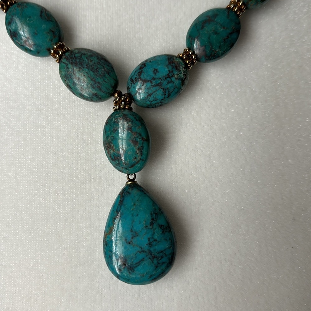 Turquoise Statement Necklace - Picture 2 of 4